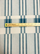 Load image into Gallery viewer, Kelly Wearstler Slate Blue Cream Bandeau  Indoor Outdoor Geom Upholstery Fabric WHS 5192