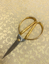 Load image into Gallery viewer, Vintage Beige Yellow Grey Damask Cotton Upholstery Drapery Fabric WHS 5099