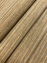 Load image into Gallery viewer, Designer Water &amp; Stain Resistant Beige Brown Woven Stripe Upholstery Fabric WHS 4614