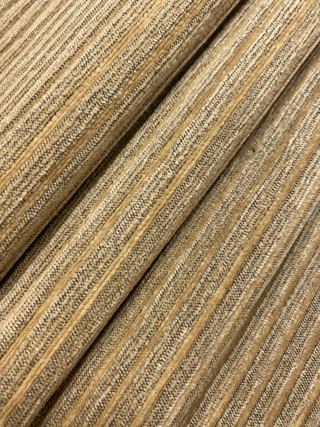 Designer Water & Stain Resistant Beige Brown Woven Stripe Upholstery Fabric WHS 4614