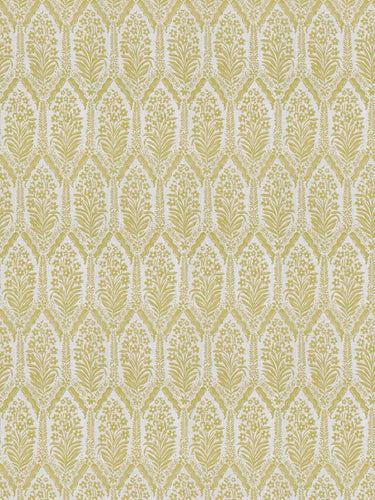 Linen Cotton Cream Mustard Gold Floral Print Upholstery Drapery Fabric FB