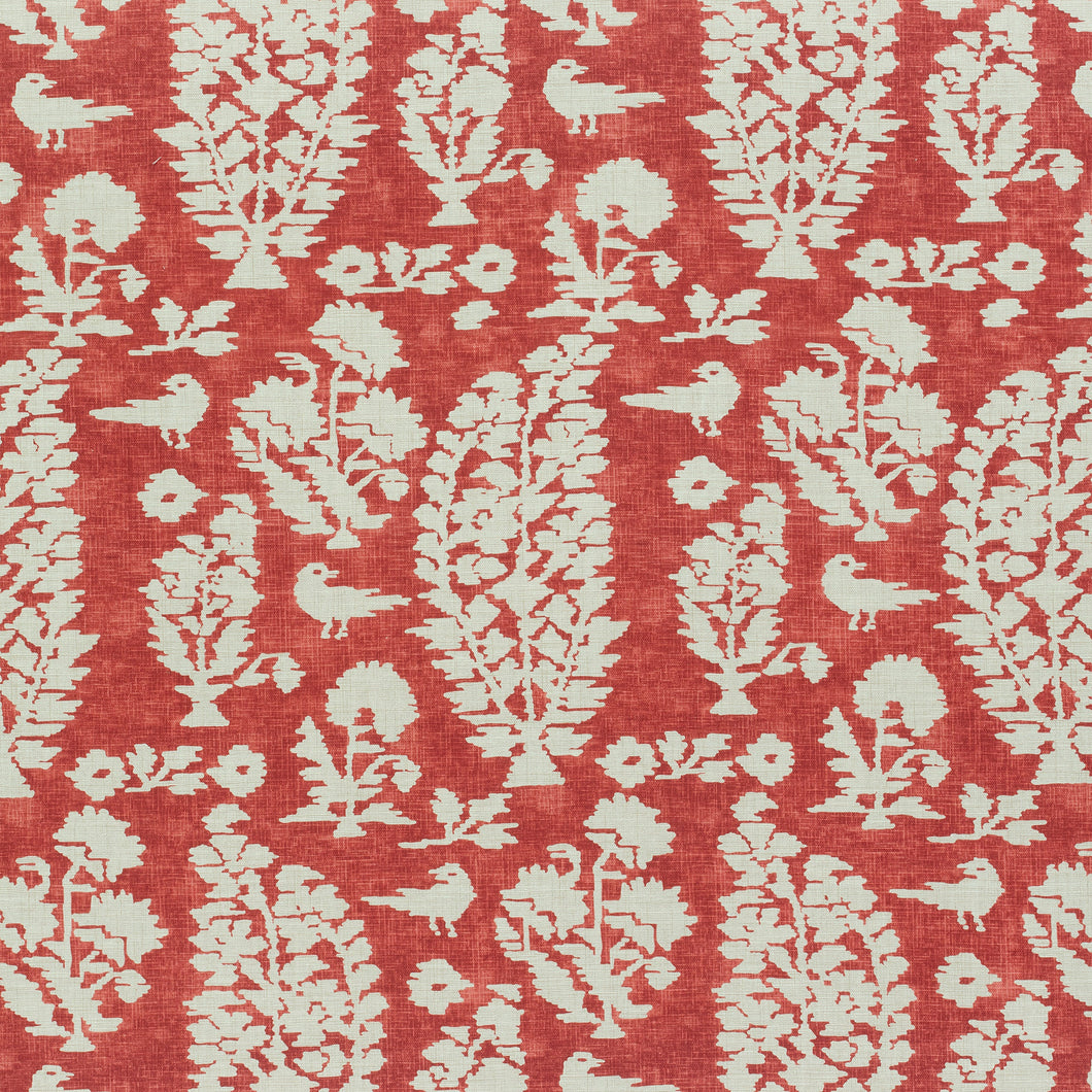 22” x 22” Thibaut Allaire Red Pillow Cover - Both Sides with Self-Piping