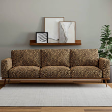 Load image into Gallery viewer, Heavy Duty Mustard Gold Black Tiger Chenille Animal Pattern Upholstery Fabric