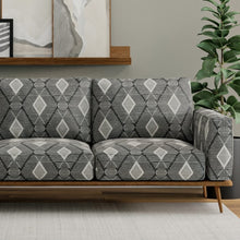 Load image into Gallery viewer, Charcoal Beige Geometric Ethnic Upholstery Fabric