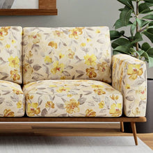Load image into Gallery viewer, Heavy Duty Fade Resistant Cream Mustard Brown Red Grey Floral Upholstery Fabric
