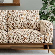 Load image into Gallery viewer, Heavy Duty Rusty Brown Beige Off White Ethnic Geometric Upholstery Fabric