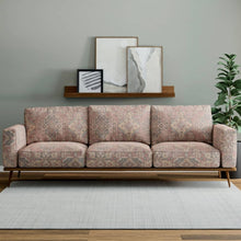 Load image into Gallery viewer, Heavy Duty Muted Red Brown Mustard Grey Ikat Ethnic Geometric Upholstery Fabric