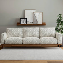 Load image into Gallery viewer, Heavy Duty Off White Black Ethnic Geometric Upholstery Fabric