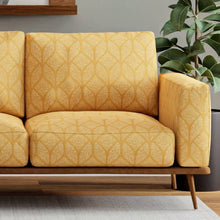 Load image into Gallery viewer, Heavy Duty Fade Resistant Mustard Gold Cream Abstract Upholstery Fabric