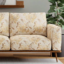 Load image into Gallery viewer, Beige Mustard Brown Grey Floral Tapestry Upholstery Fabric