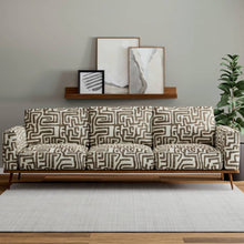 Load image into Gallery viewer, Heavy Duty Cream Mocha Brown Mudcloth Ethnic Geometric Upholstery Fabric