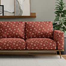 Load image into Gallery viewer, Rusty Red Cream Ethnic Southwestern Upholstery Fabric