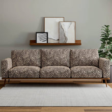 Load image into Gallery viewer, Heavy Duty Beige Black Tiger Chenille Animal Pattern Upholstery Fabric