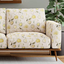 Load image into Gallery viewer, Fade Resistant Cream Green Yellow Teal Flora Drapery Upholstery Fabric