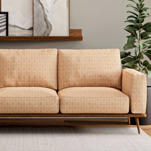 Load image into Gallery viewer, Fade Resistant Mustard Gold Cohre Ethnic Geometric Upholstery Fabric
