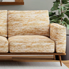 Load image into Gallery viewer, Heavy Duty Fade Resistant Beige Mustard Abstract Upholstery Fabric