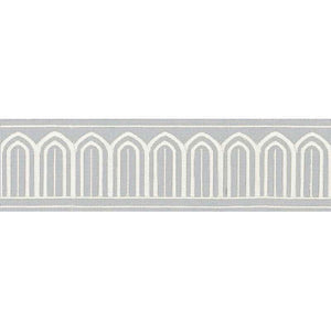 Schumacher Arches Embroidered Tape Medium Trim 70763 / Sky