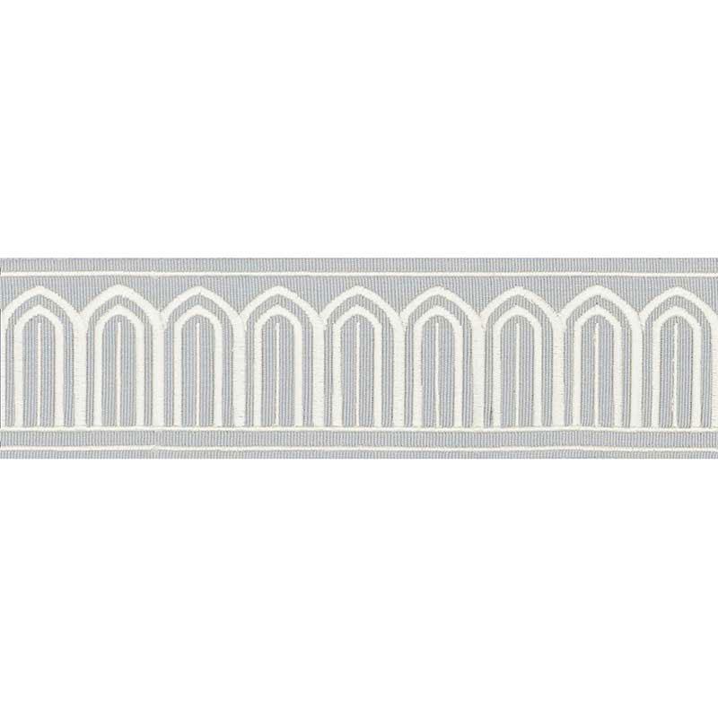 Schumacher Arches Embroidered Tape Medium Trim 70763 / Sky
