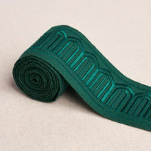 Load image into Gallery viewer, Schumacher Arches Embroidered Tape Medium Trim 70768 / Emerald