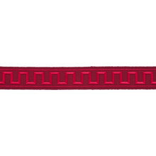 Load image into Gallery viewer, Schumacher Greek Key Embroidered Tape Trim 70805 / Burgundy