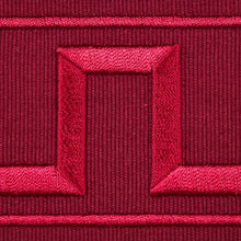 Load image into Gallery viewer, Schumacher Greek Key Embroidered Tape Trim 70805 / Burgundy