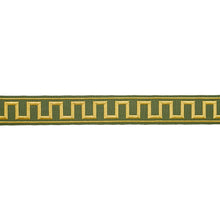 Load image into Gallery viewer, Schumacher Greek Key Embroidered Tape Trim 70809 / Olive