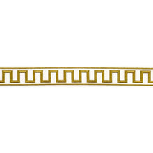 Load image into Gallery viewer, Schumacher Greek Key Embroidered Tape Trim 70813 / Gold