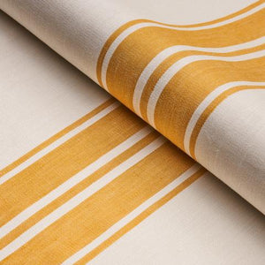 Schumacher Brentwood Stripe Fabric 70874 / Yellow