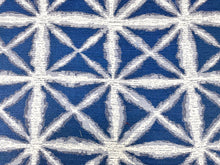Load image into Gallery viewer, Bella Dura Kumo Navy Royal Blue Cream Abstract Geometric Indoor Outdoor Upholstery Fabric