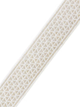Load image into Gallery viewer, 2.5&quot; Wide Ivory Beige Geometric Embroidered Drapery Tape Trim