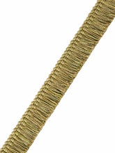Load image into Gallery viewer, 1.25" Wide Mustard Green Upholstery Brush Fringe Trim