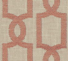 Load image into Gallery viewer, Cotton Blend Beige Coral Trellis Geometric Upholstery Drapery Fabric FB