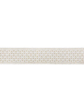 Load image into Gallery viewer, 2.5&quot; Wide Ivory Beige Geometric Embroidered Drapery Tape Trim