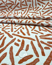 Load image into Gallery viewer, Maxwell Maxwell Open Concept Satsuma Performance Woven Water &amp; Stain Resistant Orange Cream Upholstery Drapery Fabric