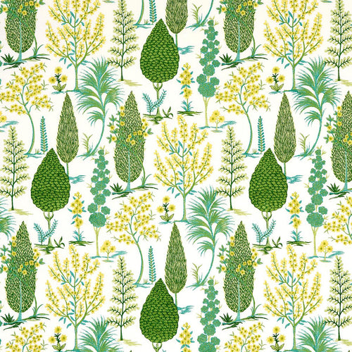 SCHUMACHER PANDORA EMBROIDERY FABRIC 74172 / GREEN