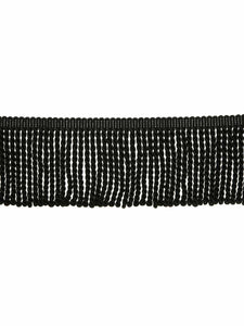 4.75" Wiide Black Tassel Bullion Fringe Trim