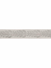 Load image into Gallery viewer, 2.38" Wide Linen Beige Taupe Block Printed Floral Drapery Tape Trim
