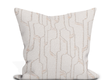 Load image into Gallery viewer, Custom Pillow Cover in Abstract Geometric Thibaut Metro in Celadon - Both Sides