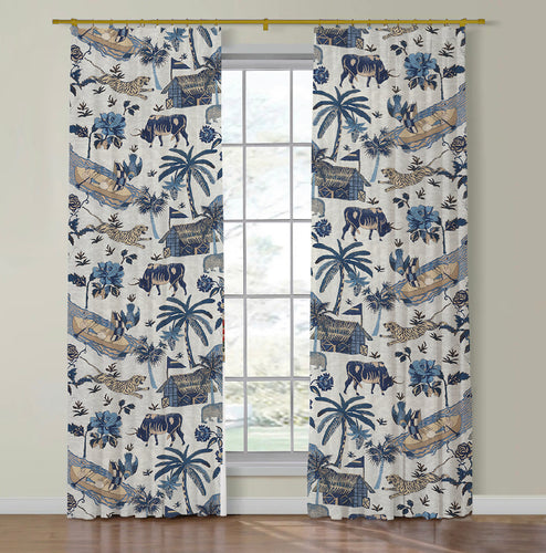 Thibaut Tiger Reserve Side Drapery Panels