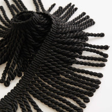 Load image into Gallery viewer, 4.75&quot; Wiide Black Tassel Bullion Fringe Trim