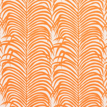 Load image into Gallery viewer, Schumacher Zebra Palm Indoor/Outdoor Fabric 73172 Orange