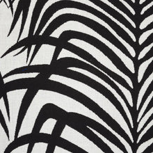 Load image into Gallery viewer, Schumacher Zebra Palm Indoor/Outdoor Fabric 73173 Black