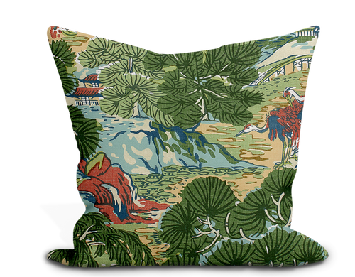 Thibaut Pagoda Trees Pillow