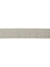 Load image into Gallery viewer, 2.5" Wide Grey Metallic Geometric Embroidered Drapery Tape Trim