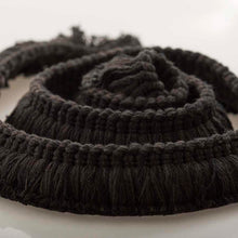 Load image into Gallery viewer, 1.25&quot; Wide Black Upholstery Brush Fringe Trim