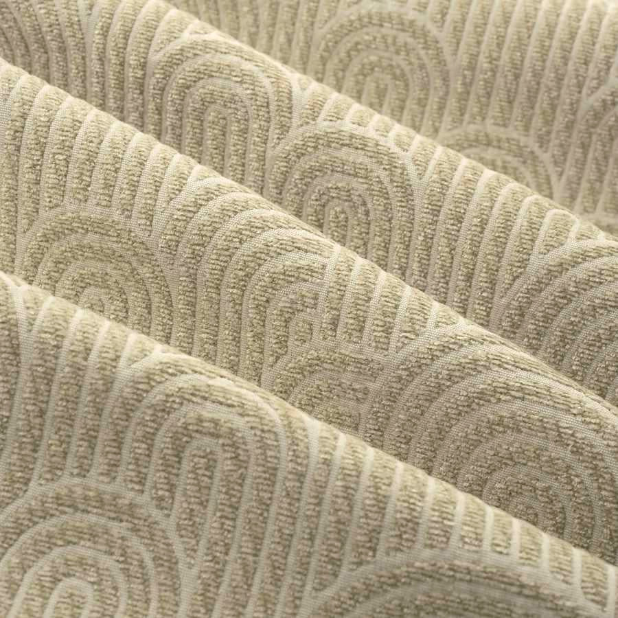 Beige Ivory Art Deco Geometric Upholstery Fabric