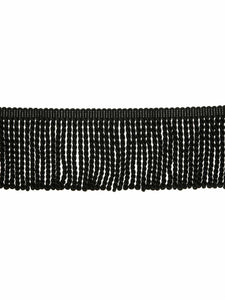 4.75" Wiide Black Tassel Bullion Fringe Trim