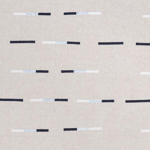 Schumacher Overlapping Dashes Fabric 74031 / Navy