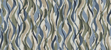 Load image into Gallery viewer, Cotton Cream Green Navy Blue Taupe Abstract Upholstery Drapery Fabric FB