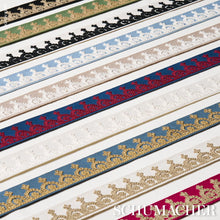Load image into Gallery viewer, Schumacher Noelia Embroidered Tape Trim 74158 / White